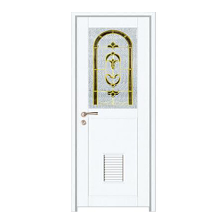 FPL-7015 Aluminum Bathroom Half Glass Design Swing Door Interior Door 