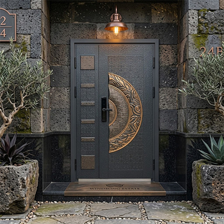 Heavy-Duty Tank-Style Smart Door Grade Antique Copper Imitation Entrance Door