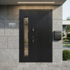 China Russia Design Glass Joint Double Security Steel Door for Apartment