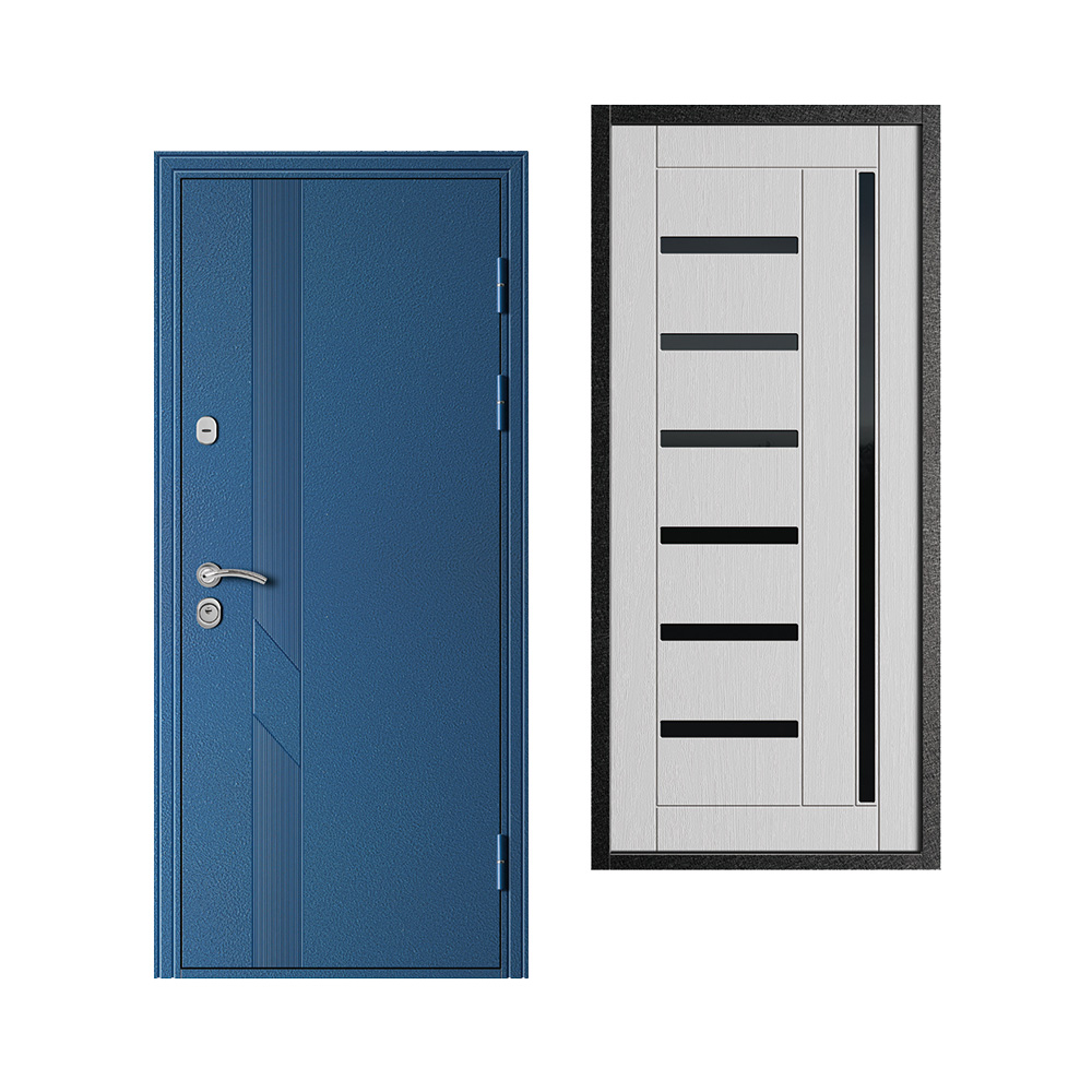 Modern Minimalist Russia Steel Door High Security Entrance Door Factory Supplier for Apartments