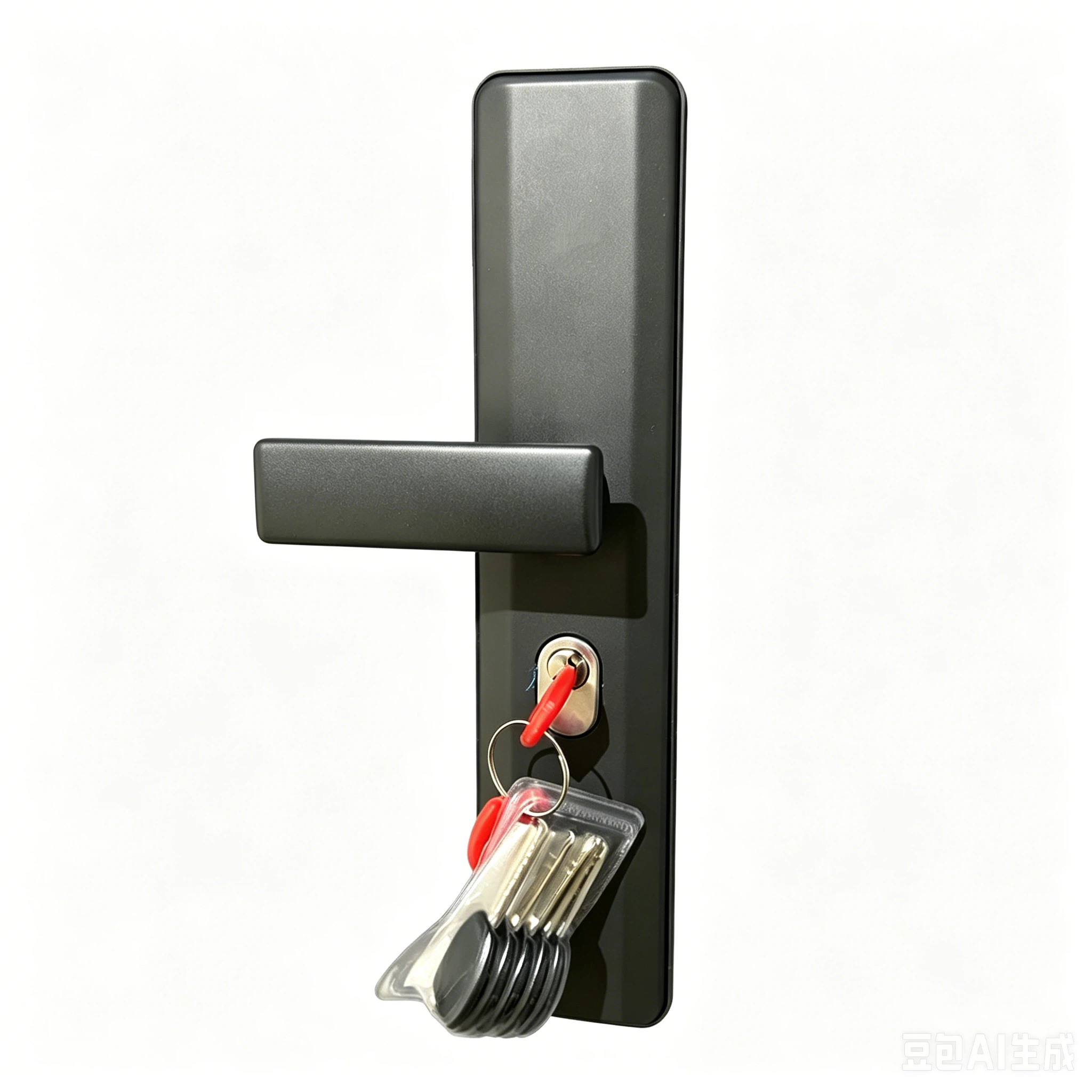 Stylish and Secure Steel Door Red Brown Wood Grain Design Exterior for Home