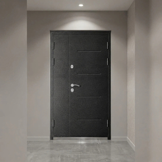 High-End Russia Security Door Solid Steel Construction Double Main Entry Door