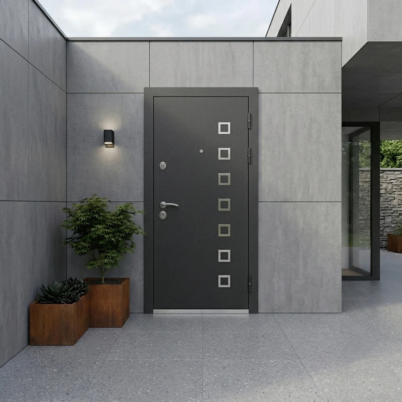 Heavy Duty Steel Security Russia Door Luxury Exterior Metal Door with Multi-Lock System