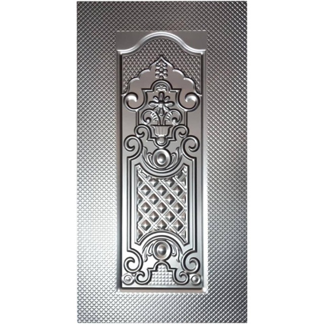 Cold Embossed Premium Powder-Coated Steel Door Skin for Export 