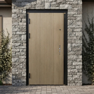Popular Design Exterior Steel Security Doors Contemporary Russia Residential Steel Door Plain Main Gate Door with Multi-Lock