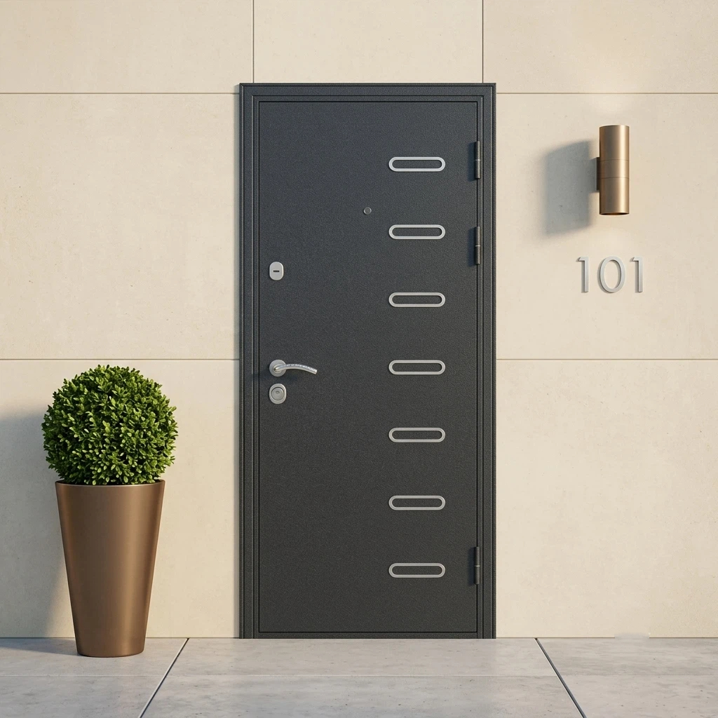 Factory Price Security Steel Door Modern Russia Exterior Main Entrance Metal Door