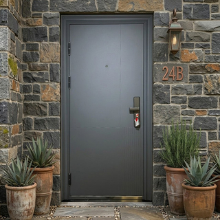 Wholesale Simple Design Entry Main Door Cheap Steel Door for House