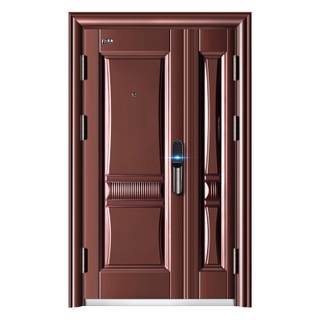 Simple Design Double Leaf Steel Security Door 