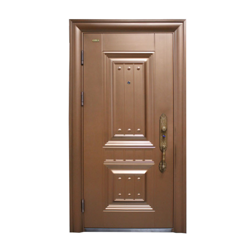 Double Secure Golden High Qulity Main Entrance Security Steel Door 