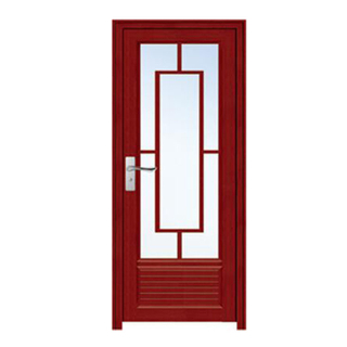 FPL-7005 Red Aluminium Glass Bathroom Door 