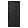 Modern Apartment Black Steel Security Door 