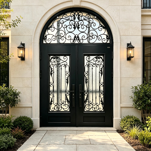 China Factory Custom Security Steel Door Wholesale High-Quality Glass Doors