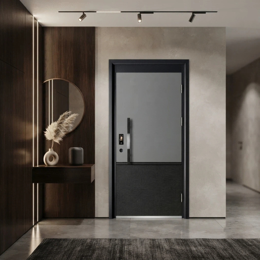 Factory Supplier Modern Reinforced Steel Smart Door with AI Powered Security Cameras