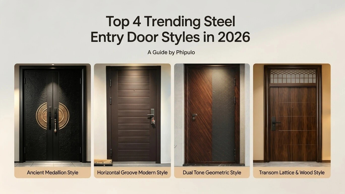 Top 4 Trending Steel Entry Door Styles in 2026: A Guide by Phipulo