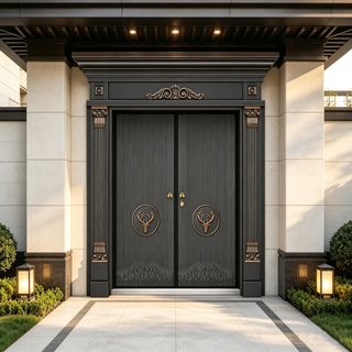 Luxury Modern Villa Door Solid Aluminum Entrance