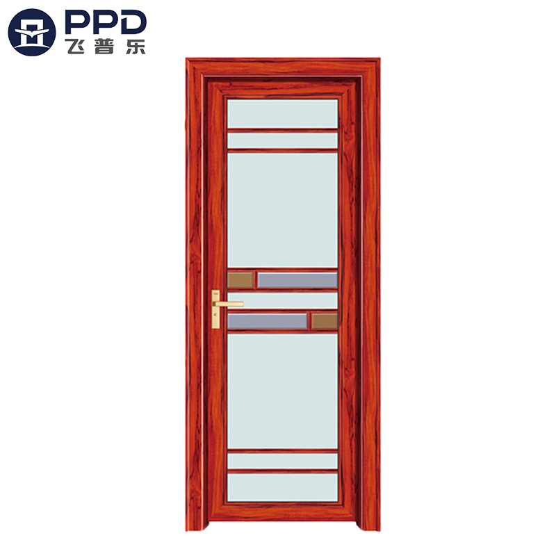 FPL-7004 Custom Fiberglass Modren Simple Design Aluminium Bathroom Door 