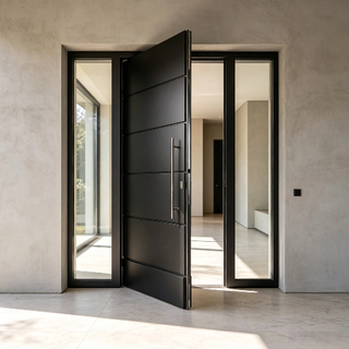 Villa Main Entrance Pivot Door Manufacturer High‑quality Metal Pivot Front Door Custom Surface Finish Wholesale Pivot Door For Home Building