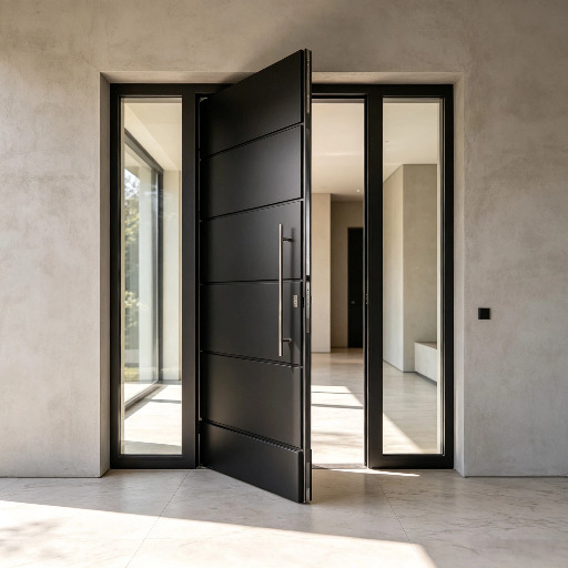 Villa Main Entrance Pivot Door Manufacturer High‑quality Metal Pivot Front Door Custom Surface Finish Wholesale Pivot Door For Home Building