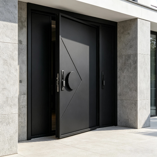 Villa Pivot Door High Security Metal Entrance Door Manufacturer