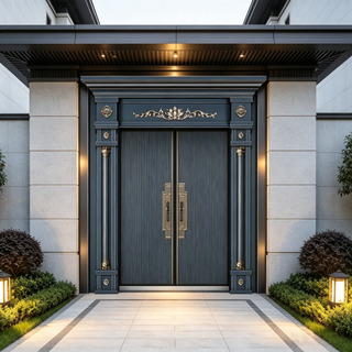 Custom Villa Door Modern Cast Aluminum Entry Door for Home