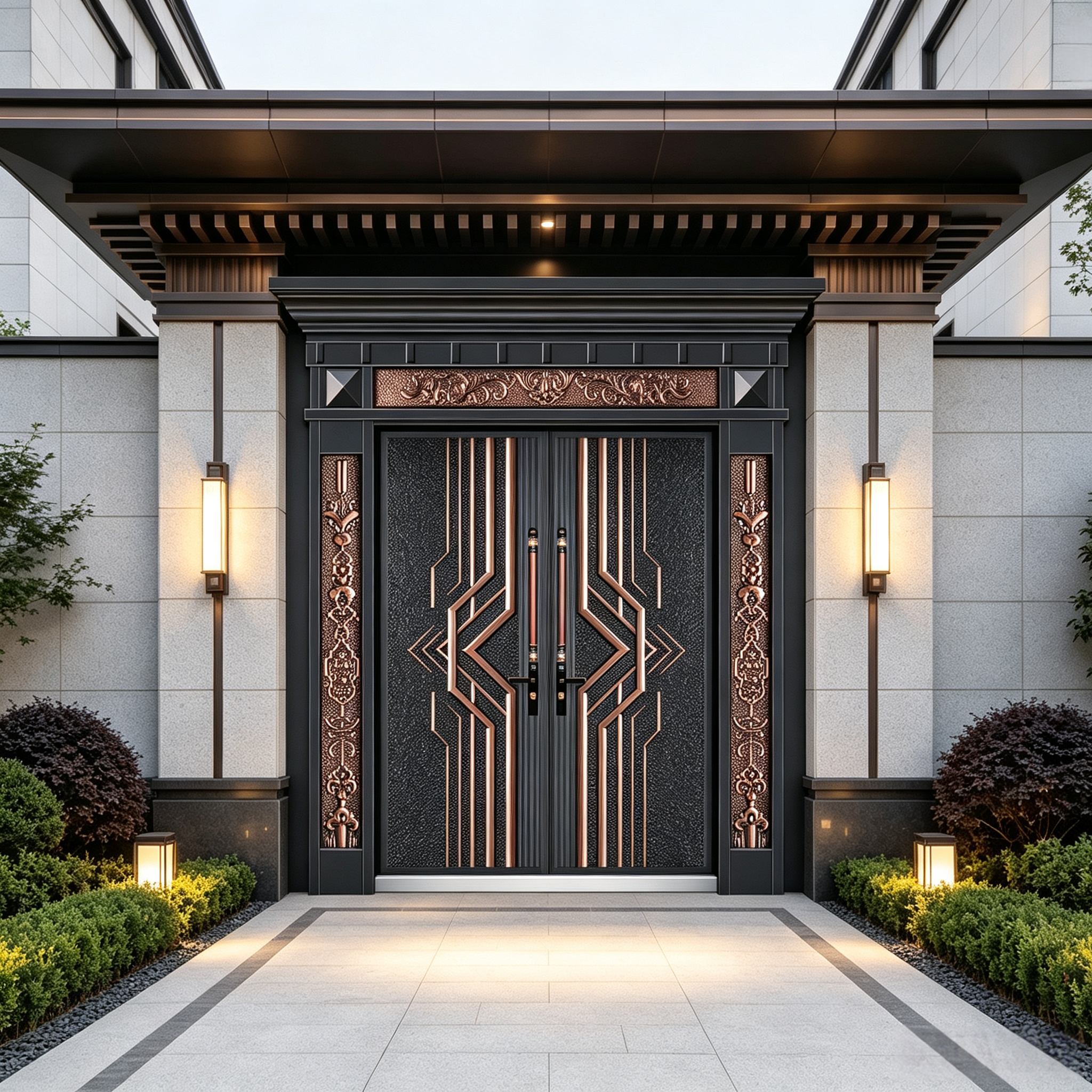 Luxury Villa Door Cast Aluminum Main Entrance High-secruity Door for Home
