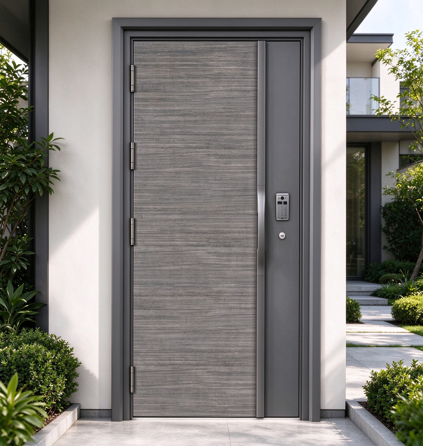 Durable Aluminium Smart Door Multi Point Lock Security Door for Apartment Entrance