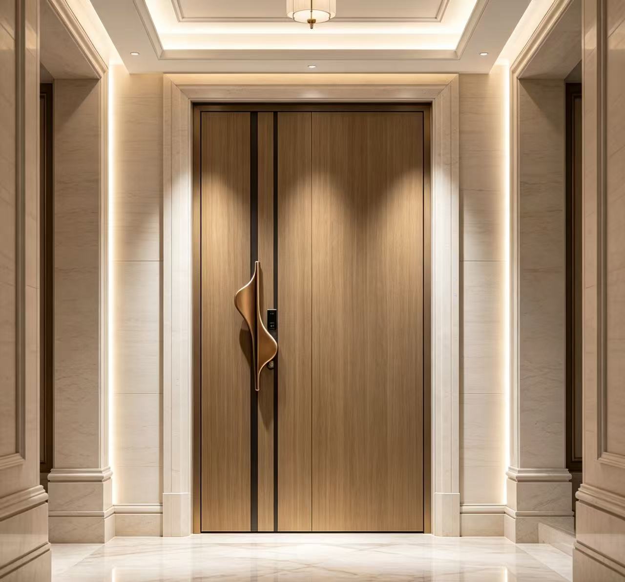 Factory Price Cast Aluminum Door Premium Villa Exterior Door