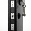Russia Design Metal Steel Entry Doors Black Metal+MDF Panel Security Doors for Home