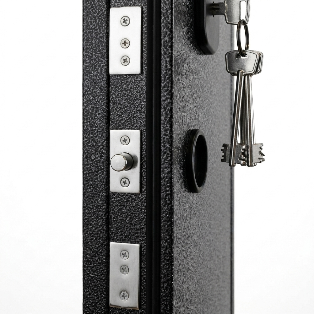 Russia Design Metal Steel Entry Doors Black Metal+MDF Panel Security Doors for Home