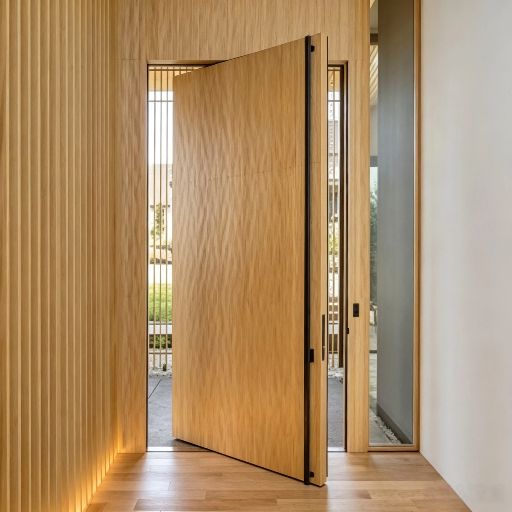 Custom Made Luxury Pivot Front Door From China Factory Wholesale Durable Pivot Door For Residential Main Entrance