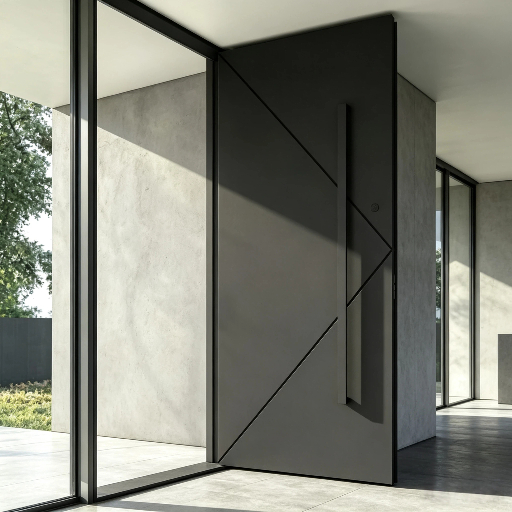 Weatherproof Heavy‑duty Pivot Entry Door For Villa Custom Dimension Pivot Front Door Wholesale Modern Exterior Pivot Door Sourced From China Door Factory
