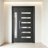 Premium Villa Glass Entry Security Door Heavy-duty Steel Door with Frosted Glass Wholesale Supplier from Professional Door Factory