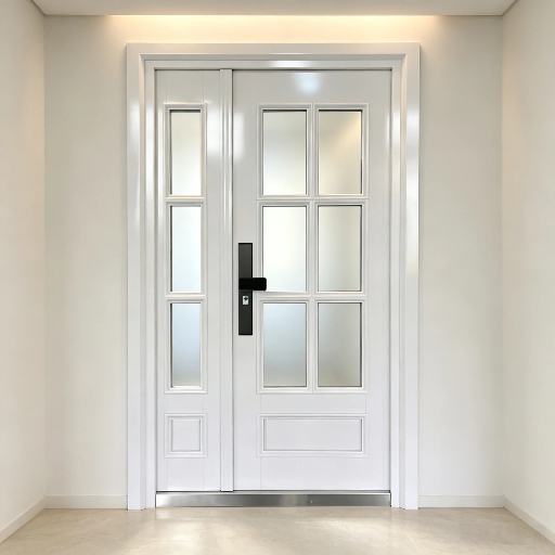 Minimalist Insulated Glass Front Door Modern Steel Security Door Wholesale Factory Direct for Apartment & Villa Entrance Projects