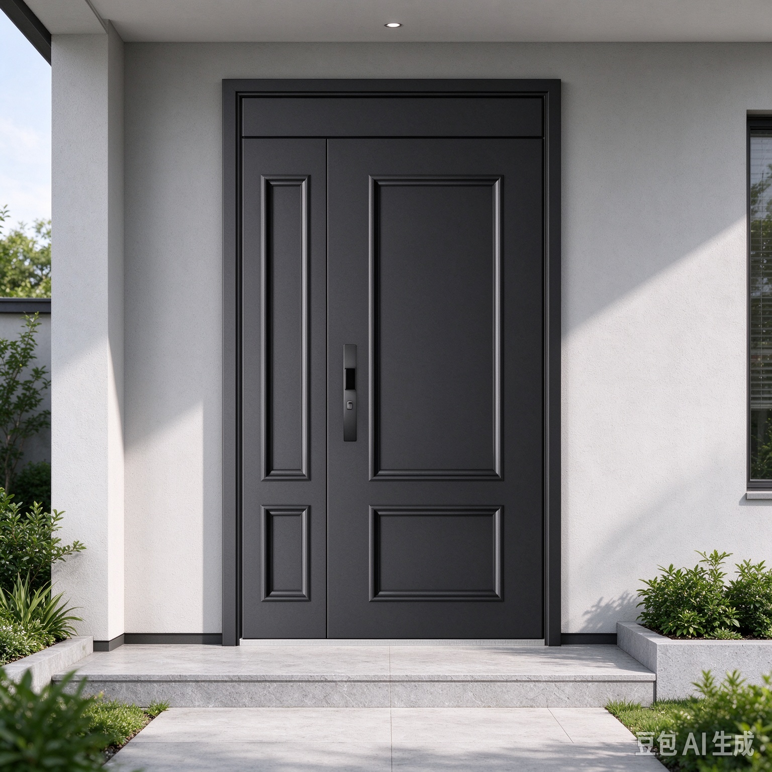 China Factory Supply Smart Door Sturdy Security Smart Door Custom Size Available for Private Homes and Real Estate