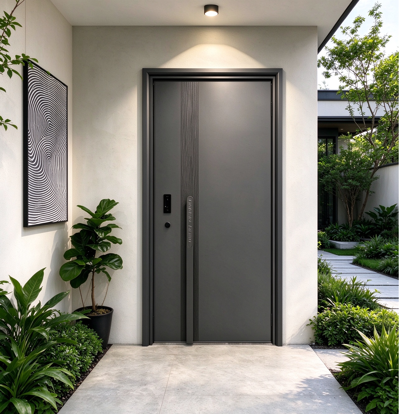 Factory Direct Supply Smart Door Anti Theft Entry Door for Residential Building Projects