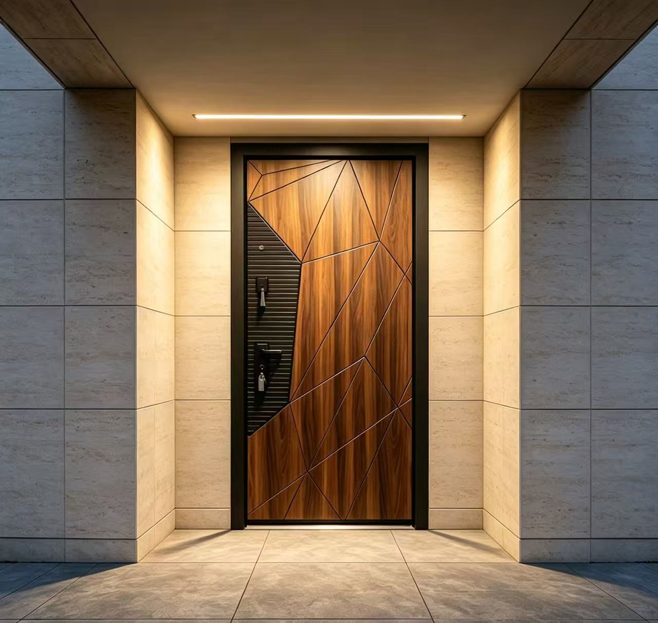 Standard Russian Size Exterior Metal Front Door Steel Security Entrance Door