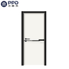 PHIPULO Simple Black Frame Wood Interior MDF Melamine Door 