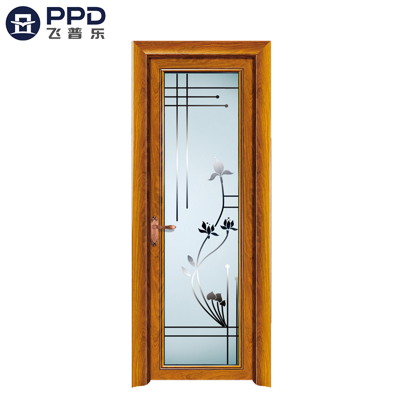 FPL-7004 Custom Fiberglass Modren Simple Design Aluminium Bathroom Door 