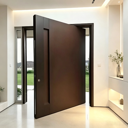 Premium Anti Rust Steel Pivot Door Exterior Front Entrance