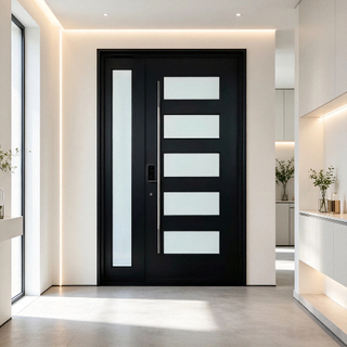 Durable Weatherproof Exterior Steel Door for Commercial Building