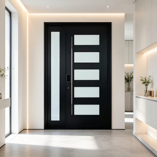 Durable Weatherproof Exterior Steel Door for Commercial Building