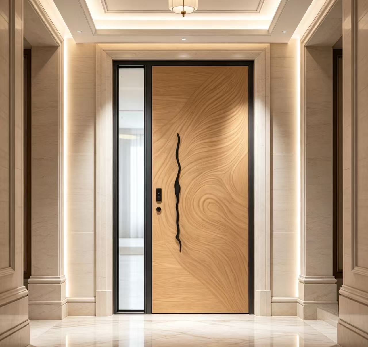 Custom Cast Aluminum Door High Security Main Entryway Door