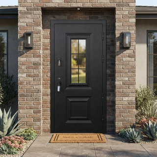 Russia Design Glass Metal Steel Entry Doors Metal+MDF Panel Security Single Door