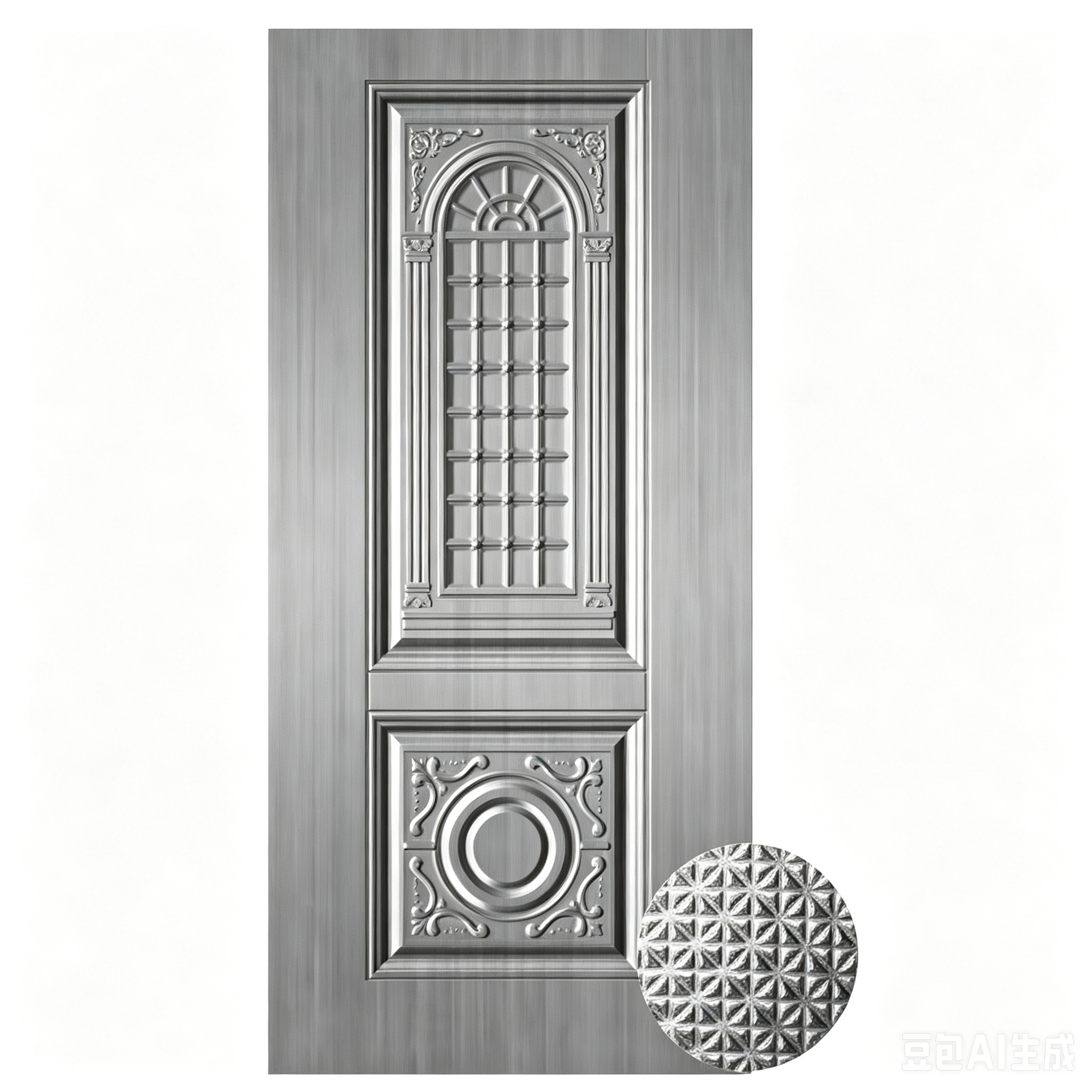 Durable and Stylish Steel Door Skin for Smart Entrance Systems Integrating Modern Design with Heavy-Duty Material Strength for Home Security