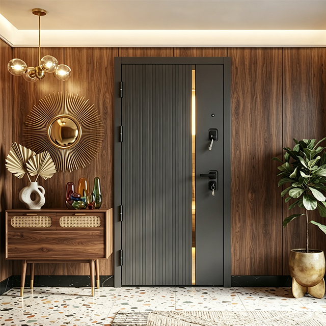 China Supplier Modern Design Steel Doors Factory Direct Price Exterior Russia Door