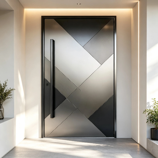 Heavy Duty Steel Pivot Door Anti Theft Front Entry Door