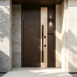 Smart Door Minimalist Exterior Security Smart Entrance Door Custom