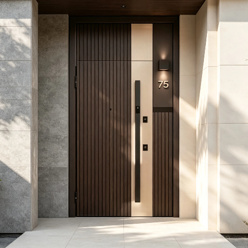 Smart Door Minimalist Exterior Security Smart Entrance Door Custom