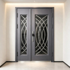 Custom French Style Glass Steel Security Door Waterproof Entry Glass Door Wholesale Factory Accept OEM & ODM Custom Requirements