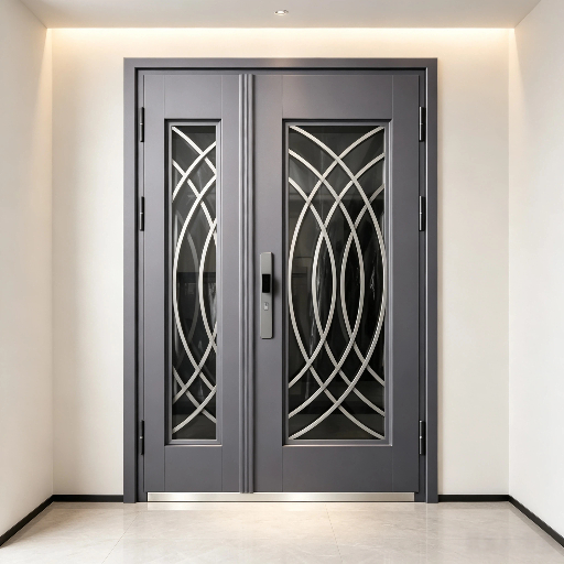 Custom French Style Glass Steel Security Door Waterproof Entry Glass Door Wholesale Factory Accept OEM & ODM Custom Requirements